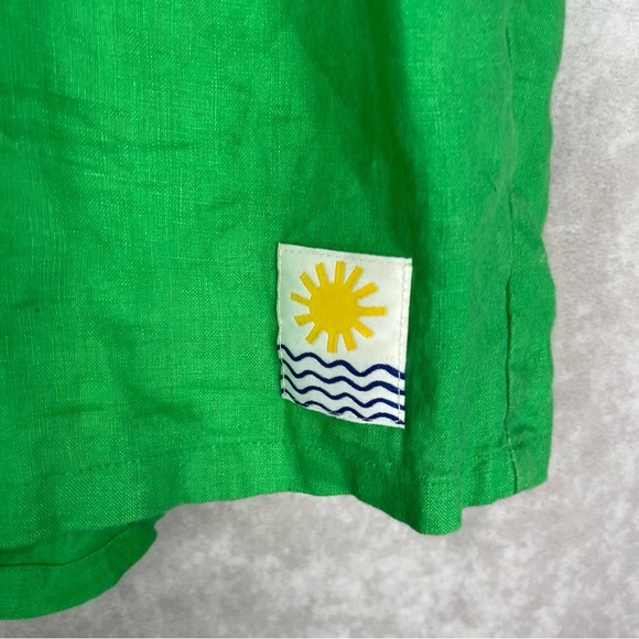 LF Markey Basic Linen Shorts In Grass Green Women's Size US 6 - Picture 6 of 7